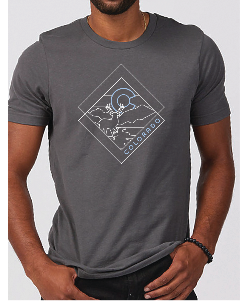 mountain deer unisex tee