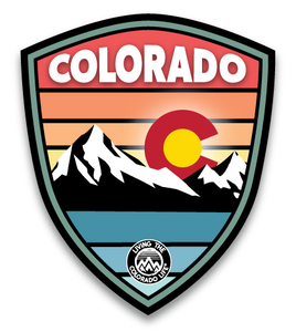 mountain badge sticker