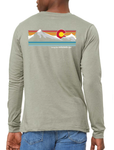 mountain stripe long-sleeve tee - 2 tee colors