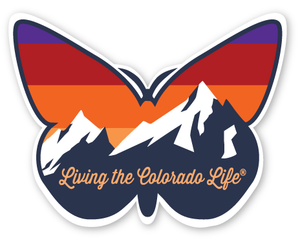 mountain butterfly sticker