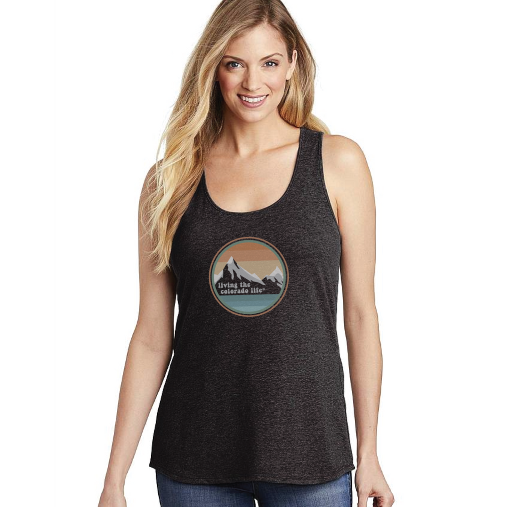 ladies tank - mountain circle