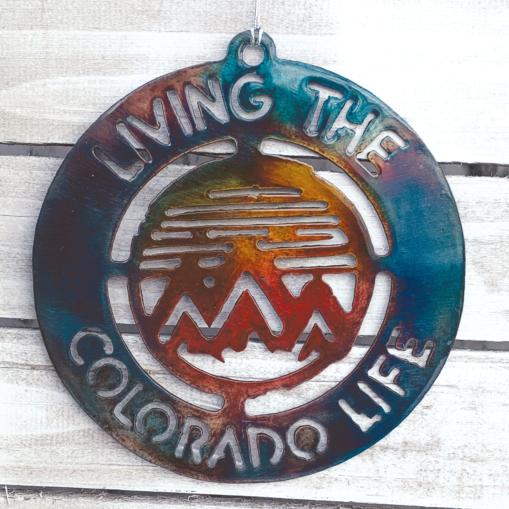 hand made colorado metal ornament