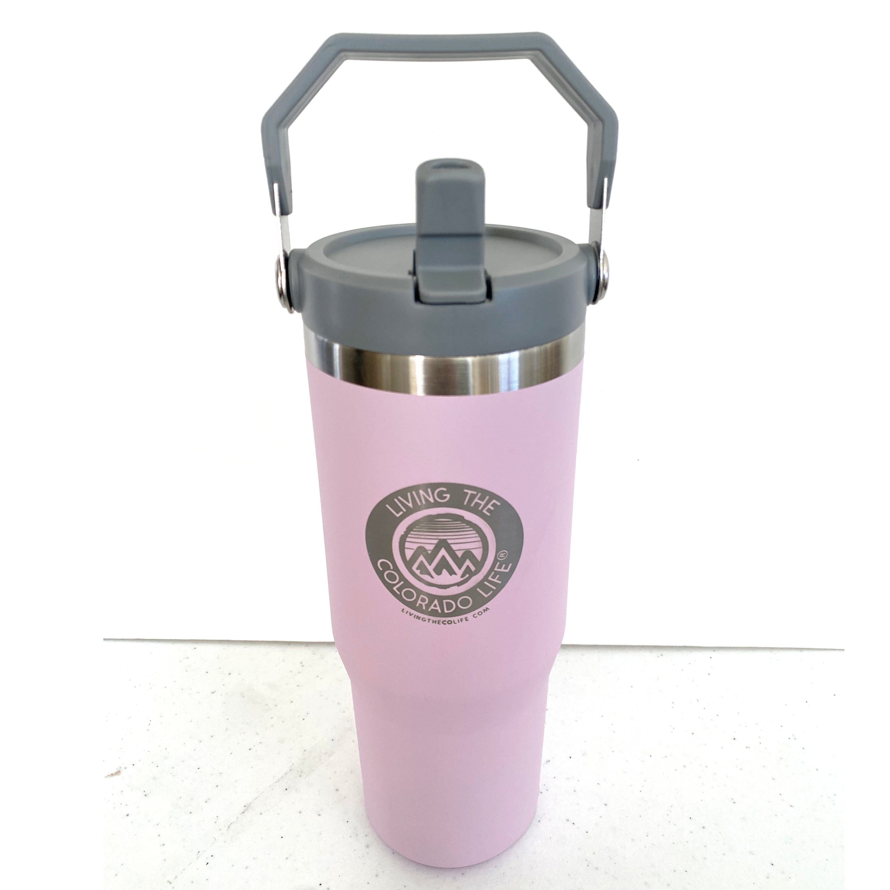RecPro 30oz Handle for Stainless Steel Tumbler Pink - RecPro